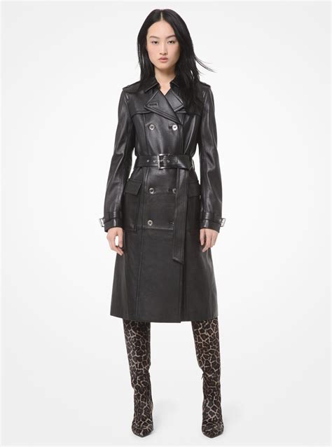 trench michael kors|michael kors leather jacket.